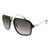 Carrera 1004 2ik Unisex Aviator Sunglasses In Gray