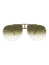 Carrera 1052/s Unisex Pilot Gold Frame Gradient 65-12-145 Sunglasses In Gold