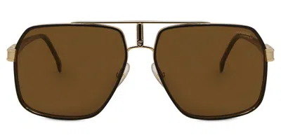 Carrera 1055/s 0nz/yl Men's Sunglasses Gold Size 62 In Gray