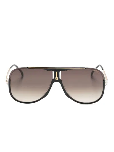 Carrera 1059 Shield-frame Sungalsses In Gold