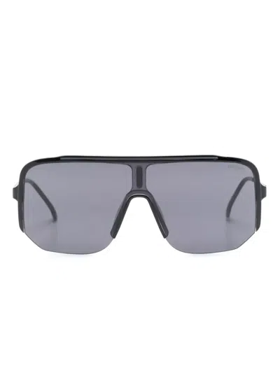 Carrera 1060/s Logo-print Shield-frame Sunglasses In Black