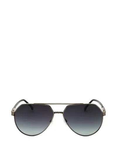 Carrera 1067/s Double-bridge Pilot-frame Sunglasses In Black