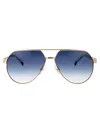 Carrera Gold Metal Sunglasses In Blue
