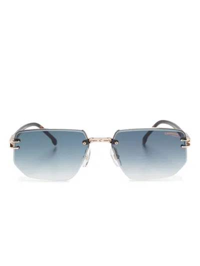 Carrera 1070/s Gold-tone Rimless Sunglasses In Blue