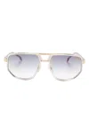 Carrera Retro Double-bridge Translucent Sunglasses In Gold