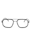 Carrera 1137 Pilot-frame Glasses In Black