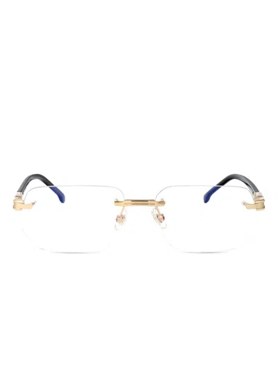 Carrera Gold Blue Metal Glasses In Brown