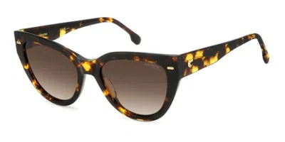 Carrera 3017/s 086/ha Women's Sunglasses Tortoiseshell Size 55 In Black