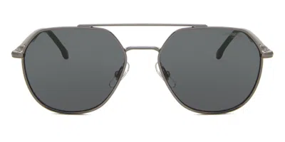 Carrera 303/s Kj1/ir Men's Sunglasses Silver Size 53 In Gray