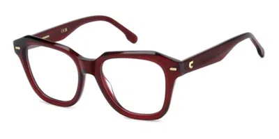 Carrera 3079 Lhf Occhiali Da Vista Borgogna Per Donna (solo Montatura) In Red