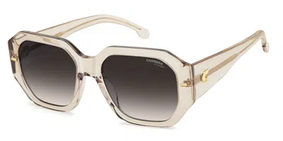 Carrera 3109/s 10a/9o Women's Sunglasses Brown Size 55 In Transparent Beige Brown