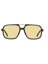 Carrera Black Men Sunglasses In C/uk Black Yellow