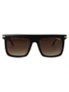 Carrera Matte Black Gold Acetate Sunglasses In Brown