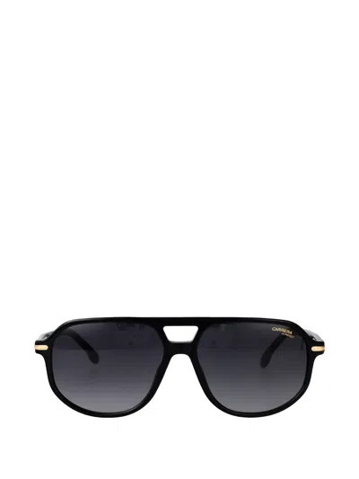 Carrera 375s Double-bridge Pilot Sunglasses In Black