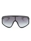 Carrera 4017s Shield-frame Sunglasses In Black