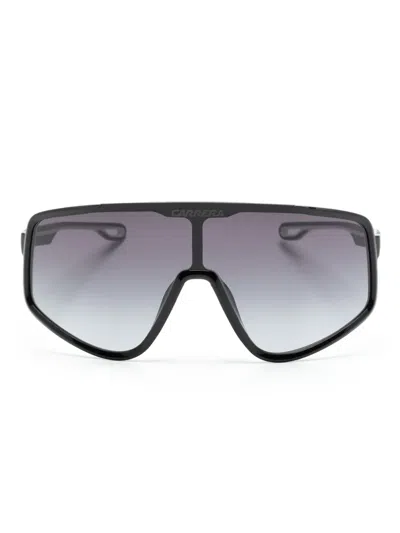 Carrera 4017s Shield-frame Sunglasses In Black