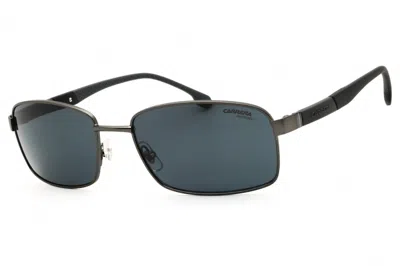 Carrera 8037/s 0r80 Ir Matte Dark Ruthenium/grey In Blue