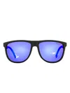 Carrera 8059 Rectangular Sunglasses In Black