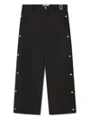 Carrera Belt Loops Snap Buttons Trousers In Black