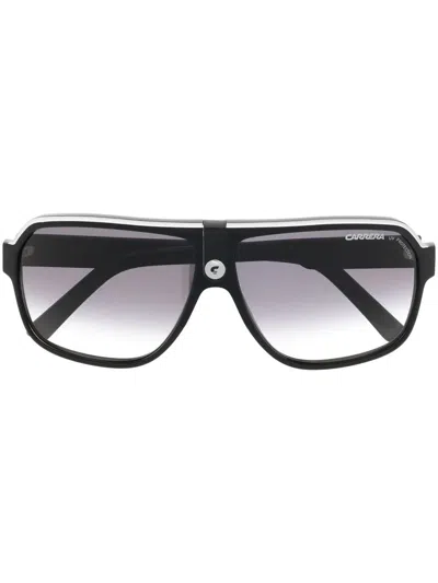 Carrera Black Crystal Grey Black Acetate Sunglasses In Gray