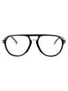 Carrera Black Gold Acetate Glasses In Black