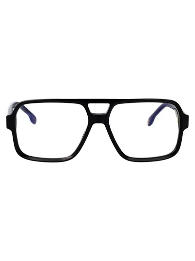 Carrera Black Gold Acetate Glasses In Metallic