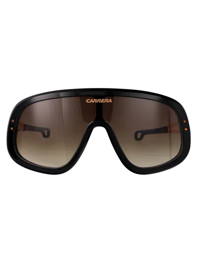 Carrera Black Gold Acetate Sunglasses In Neutral