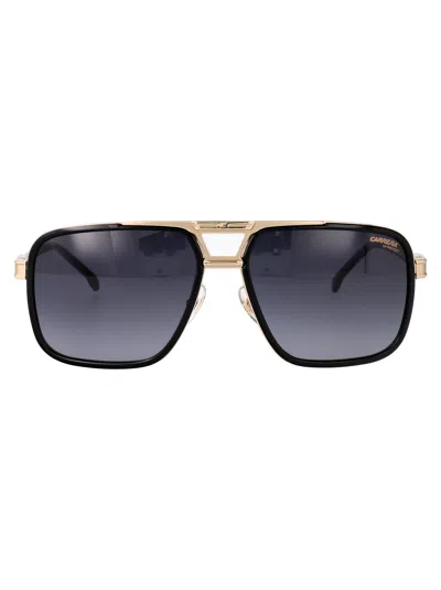 Carrera Black Gold Metal Sunglasses In Blue