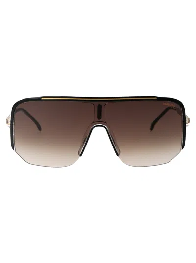 Carrera Black Gold Metal Sunglasses In Transparent