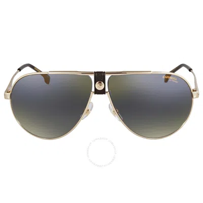 Carrera Unisex 1033/s Sunglasses In Black Gold B/blue Shaded Gold Flash In Gold Tone/black