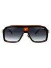 Carrera Black Horn Acetate Sunglasses In Black