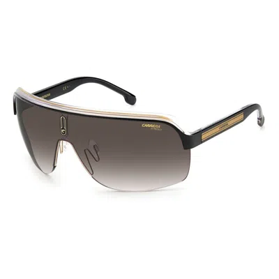 Carrera Men's Topcar 1/n Gradient Shield Sunglasses In Black / Brown / Gold
