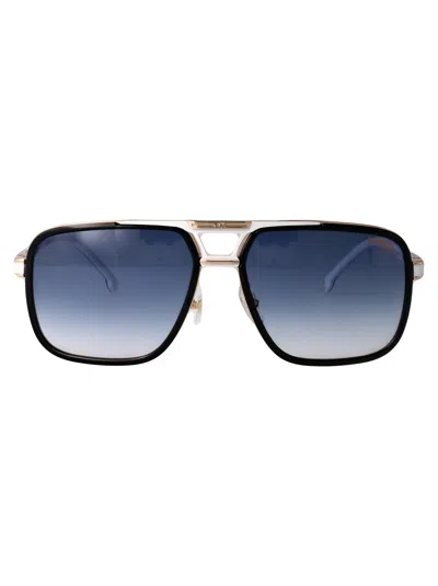 Carrera Black White Metal Sunglasses In Silver