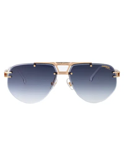 Carrera Black White Metal Sunglasses In Gold