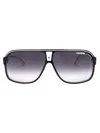 Carrera Blackcrystal Blackcrystalwhite Acetate Sunglasses In Black