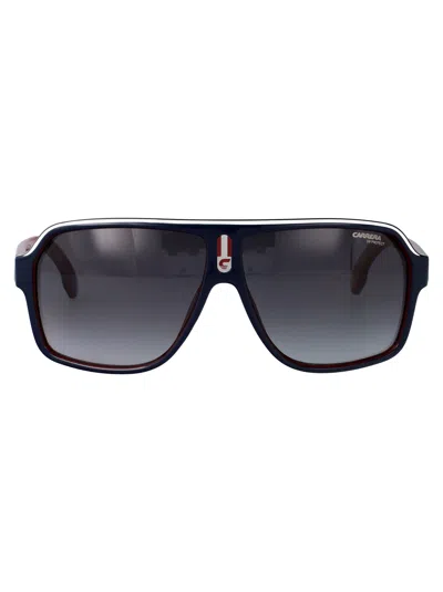Carrera Blu Rosso Acetate Sunglasses In Black