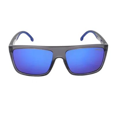 CARRERA BLUE MULTILAYER BROWLINE MEN'S SUNGLASSES CARRERA 8055/S 0KB7/Z0 58
