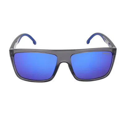 CARRERA CARRERA BLUE MULTILAYER BROWLINE MEN'S SUNGLASSES CARRERA 8055/S 0KB7/Z0 58