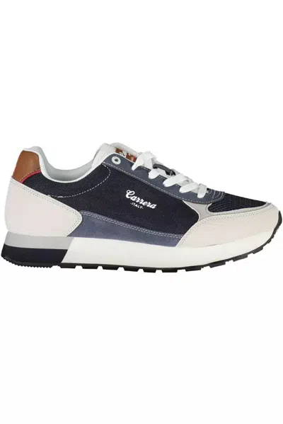 Carrera Blue Polyester Sneaker In White