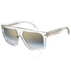 Carrera Blue Shaded Gold Mirror Browline Men's Sunglasses  1061/s 0900/1v 59