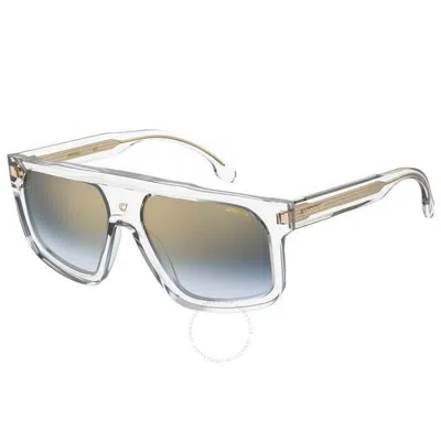 Carrera Blue Shaded Gold Mirror Browline Men's Sunglasses  1061/s 0900/1v 59 In Neutral