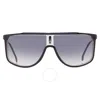 Carrera Blue Shaded Pilot Men's Sunglasses  1056/s 0d51/08 61 In Black / Blue