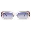 Carrera Blue Shaded Rectangular Ladies Sunglasses  3014/s 010a/08 53 In Blue