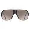 Carrera Brown Gradient Navigator Unisex Sunglasses Safari65/n 0dcc/ha 62 In Brown