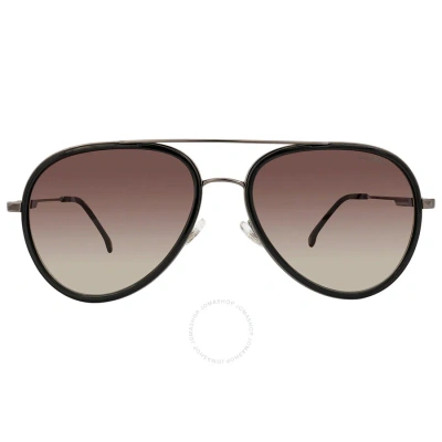 Carrera Brown Gradient Pilot Unisex Sunglasses  1044/s 0807/ha 57 In Black / Brown