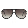 Carrera Brown Gradient Pilot Unisex Sunglasses  1045/s 02m2/ha 61 In Black / Brown / Gold
