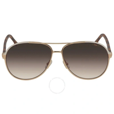 Carrera Brown Gradient Pilot Unisex Sunglasses  1051/s 0y3r/ha 61 In Brown / Gold / Ivory
