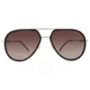 Carrera 295/s Ha Pilot Unisex Gold Frame Brown Gradient 58-16-150 Sunglasses In Brown