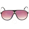 Carrera Brown Shaded Blue Mirror Pilot Unisex Sunglasses  1034/s 02m2/a8 63 In Brown/blue