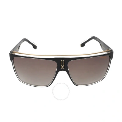 Carrera Brown Shaded Browline Men's Sunglasses  22/n 02m2/ha 63 In Black / Brown / Gold